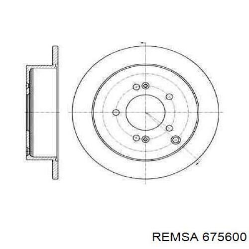 675600 Remsa Freno de disco trasero