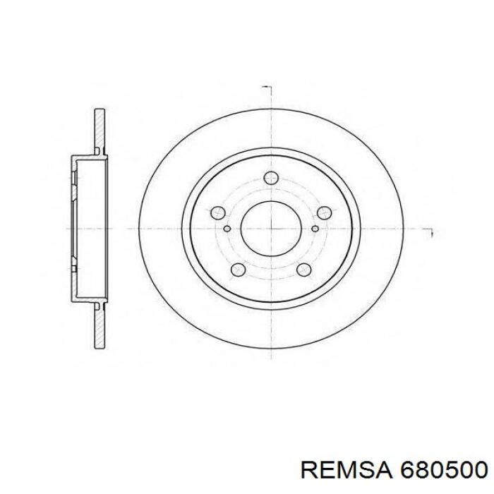 Disco de freno trasero Remsa 680500 precio, desde 41,39 EUR