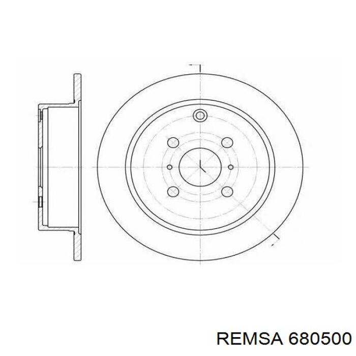 680500 Remsa disco de freno trasero