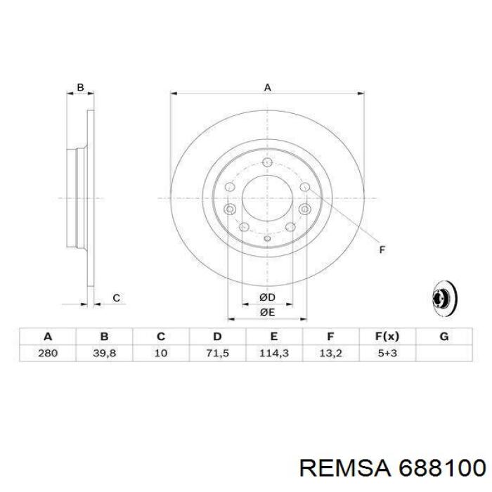Frenos traseros Remsa 688100