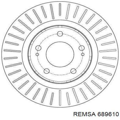 Disco de freno delantero Remsa 689610