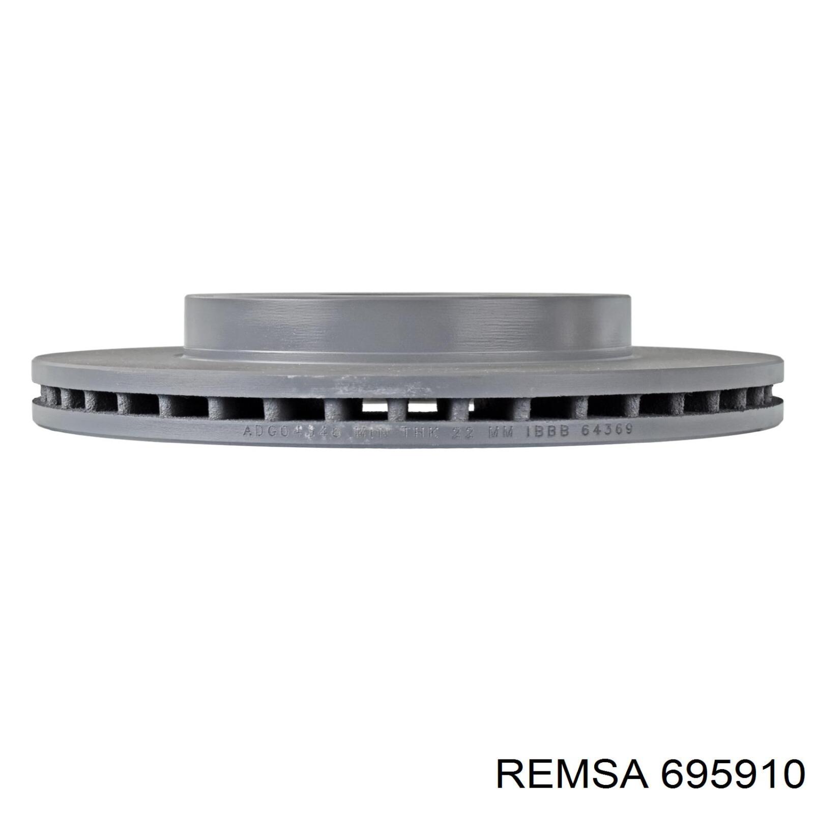 Disco de freno delantero Remsa 695910