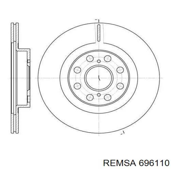 696110 Remsa disco de freno trasero