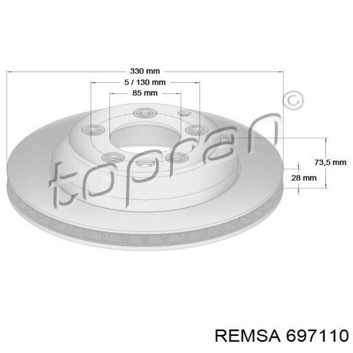 Frenos traseros Remsa 697110