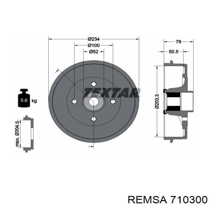 Tambor de freno trasero Renault (RVI) 8200290352