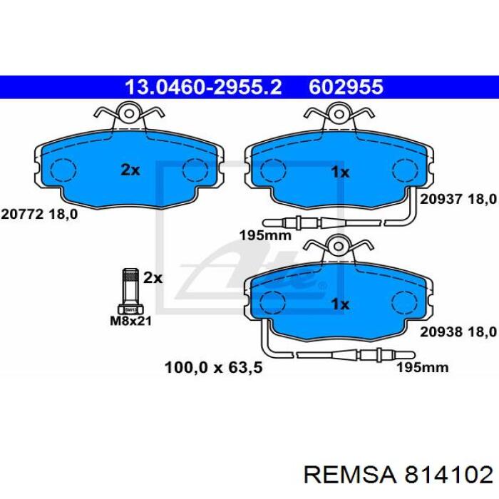 Juego de reparación de frenos delanteros Renault Megane I