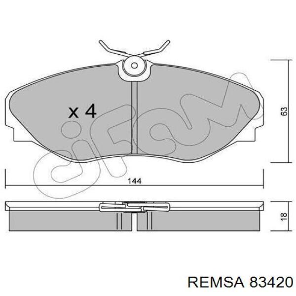 83420 Remsa pastillas de freno delanteras