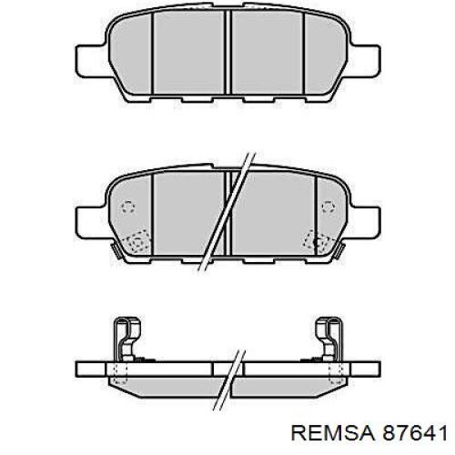 87641 Remsa pastillas de freno traseras