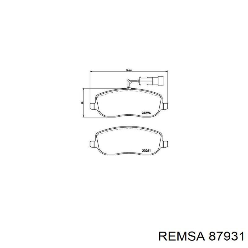 87931 Remsa pastillas de freno delanteras