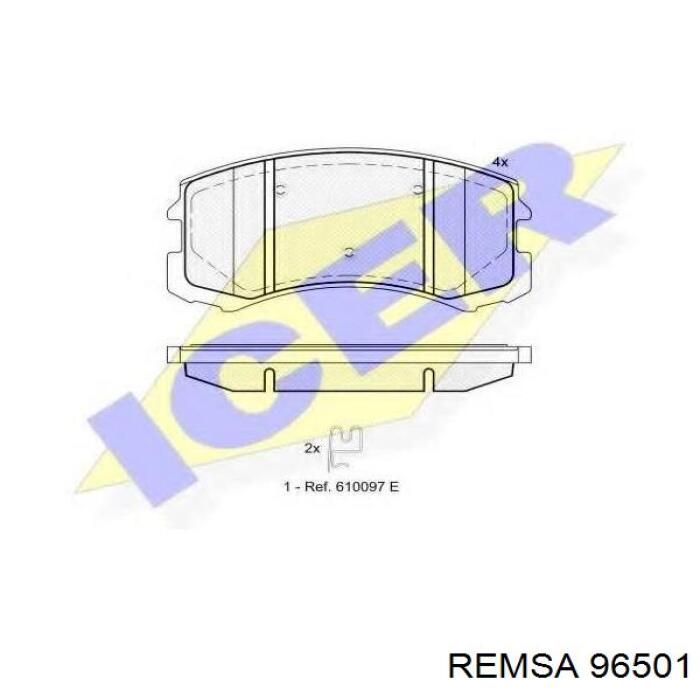 96501 Remsa pastillas de freno delanteras