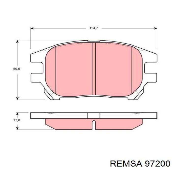 97200 Remsa pastillas de freno delanteras