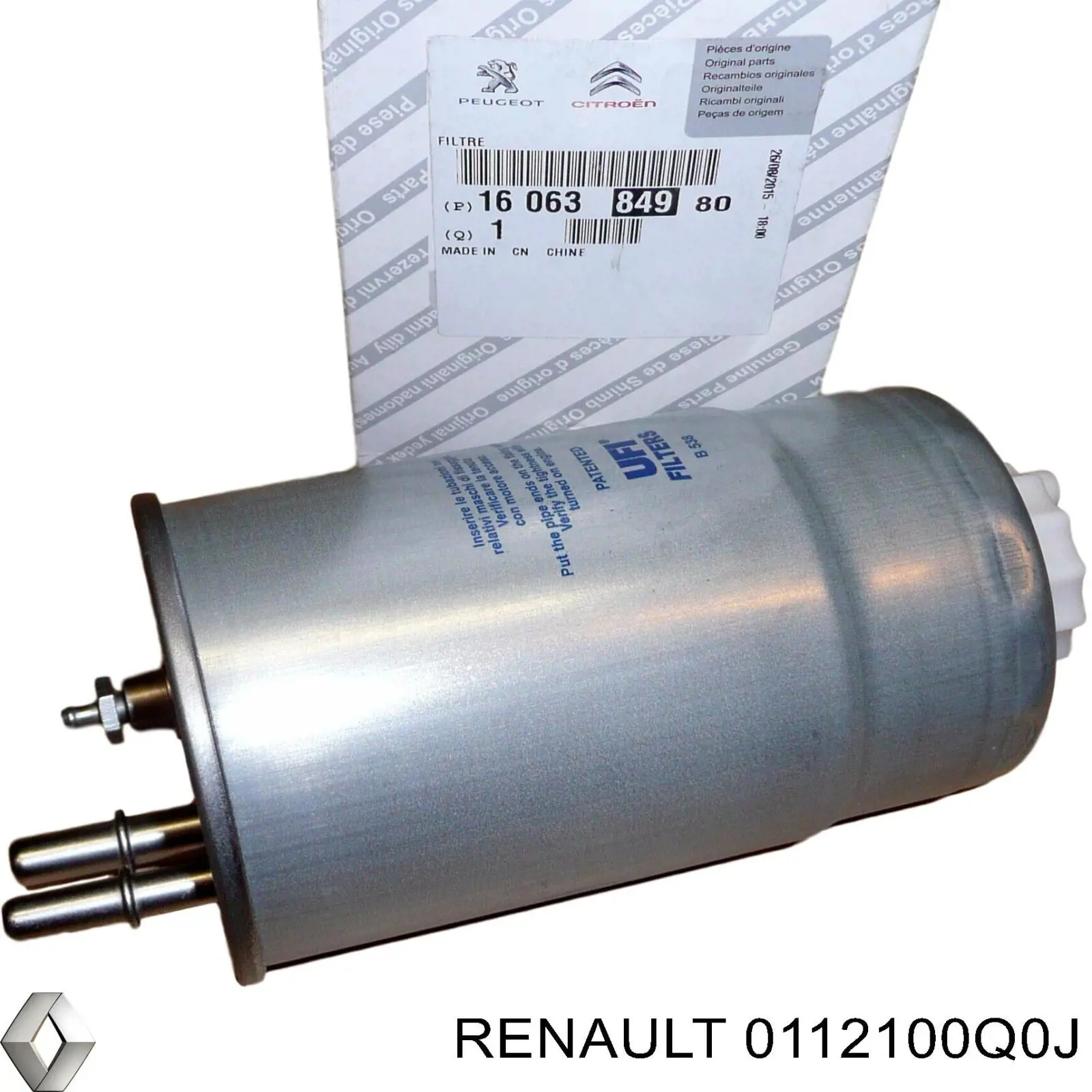 Perno (espárrago) de fijación de la turbina 0112100Q0J Renault (RVI)