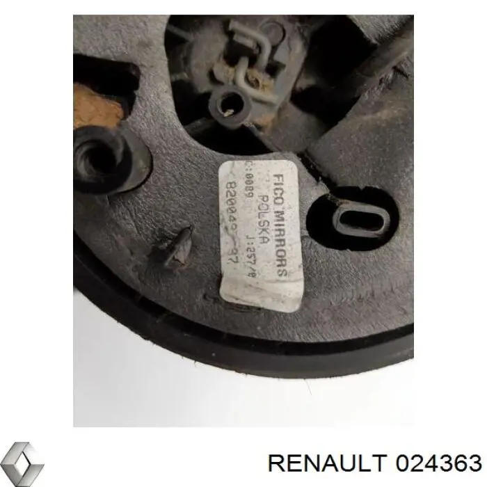 Comprar 024363 Renault (RVI) Espejo de retrovisor derecho