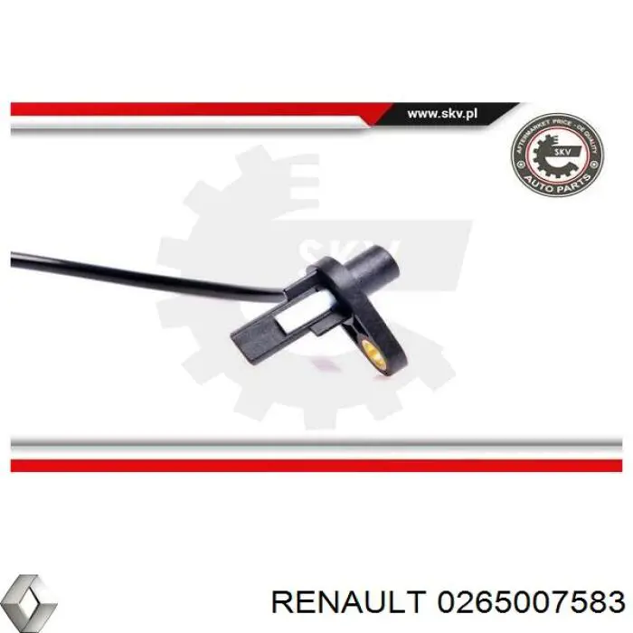 0265007583 Renault (RVI) sensor abs trasero izquierdo