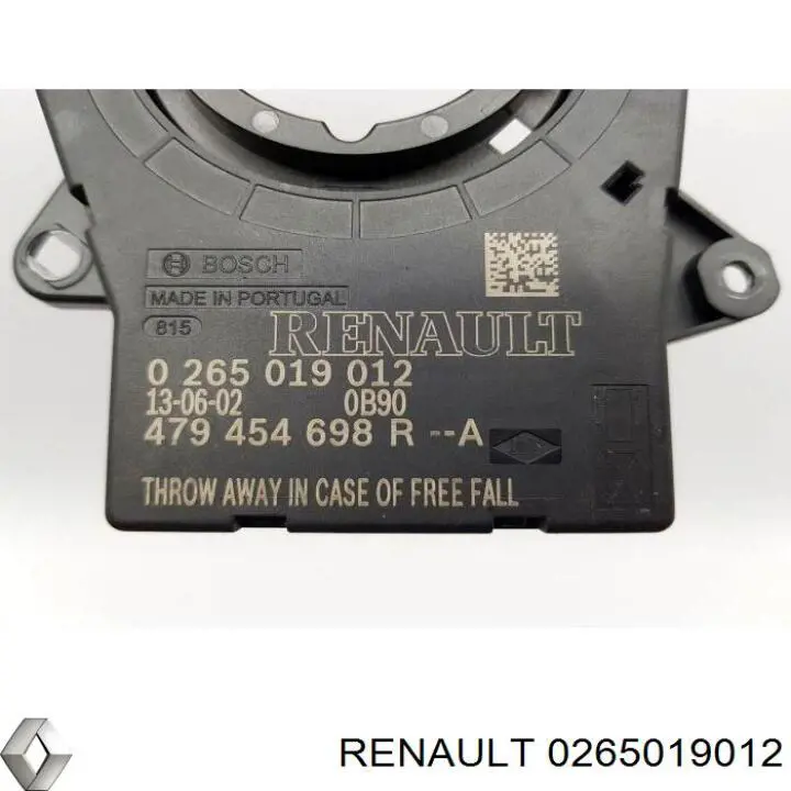 0265019012 Renault (RVI) Sensor de ángulo de giro del volante