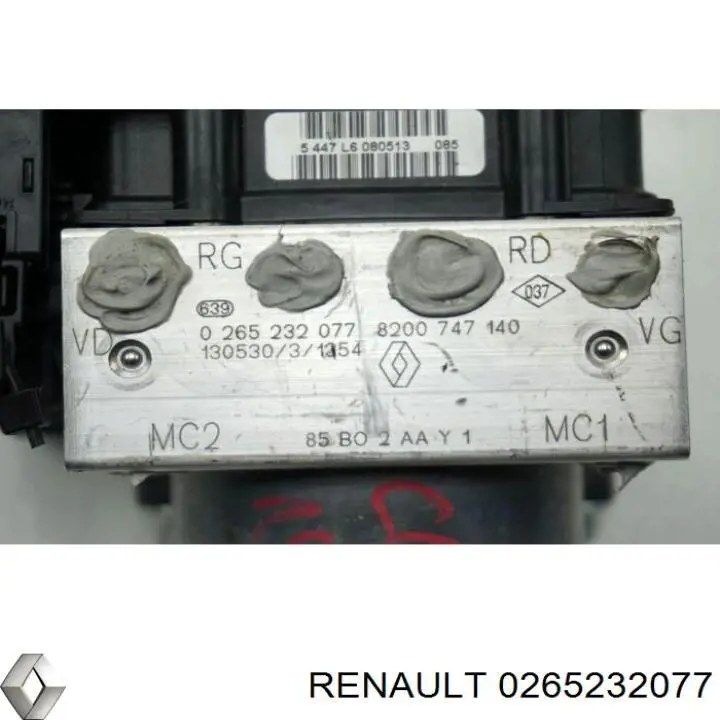Módulo hidráulico ABS Renault (RVI) 0265232077