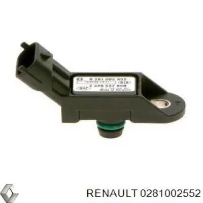 0281002552 Renault (RVI) sensor de presion del colector de admision