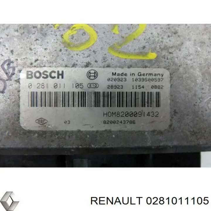 Unidad de control del motor  Renault (RVI) 0281011105 precio, desde 65,34 EUR