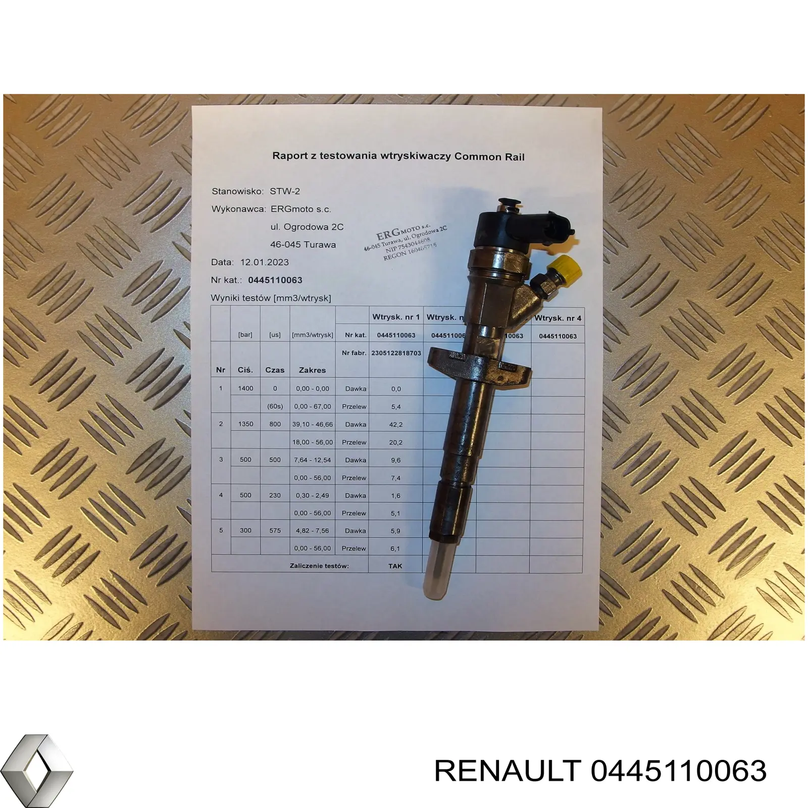 0445110063 Renault (RVI) inyector de combustible