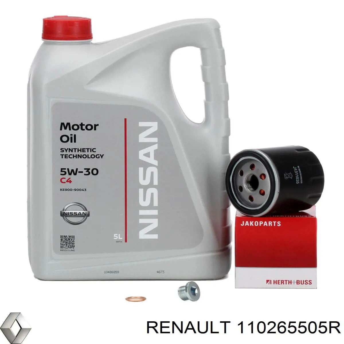 Junta del tapón del cárter de aceite 110265505R Renault (RVI)