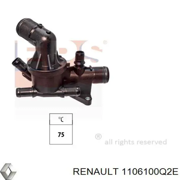 1106100Q2E Renault (RVI) caja del termostato