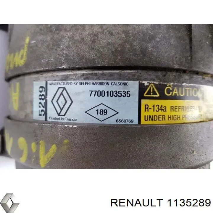 Compresor de aire acondicionado 1135289 Renault (RVI)