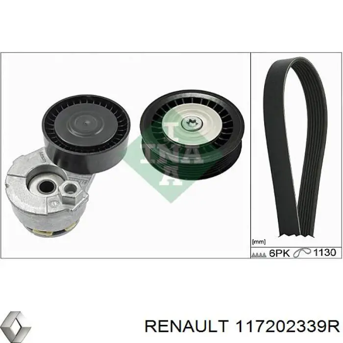 Correa de transmisión, juego Renault (RVI) 117202339R precio, desde 78,54 EUR