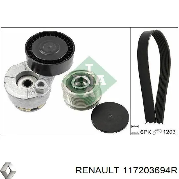 Correa de transmisión Renault (RVI) 117203694R