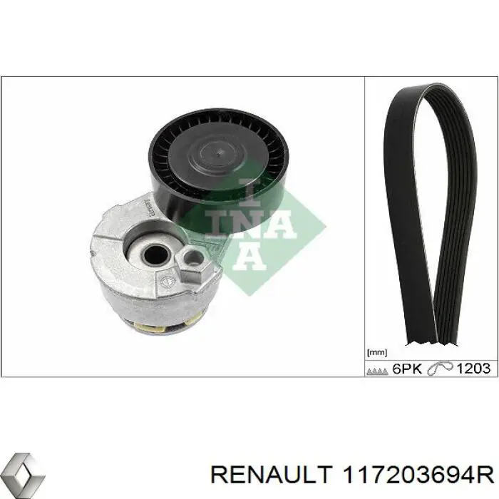 Correa de transmisión, juego Renault (RVI) 117203694R precio, desde 52,48 EUR