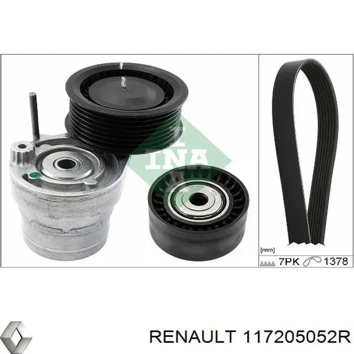 117205052R Renault (RVI) correa trapezoidal