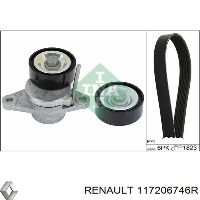 117206746R Renault (RVI) correa de transmisión