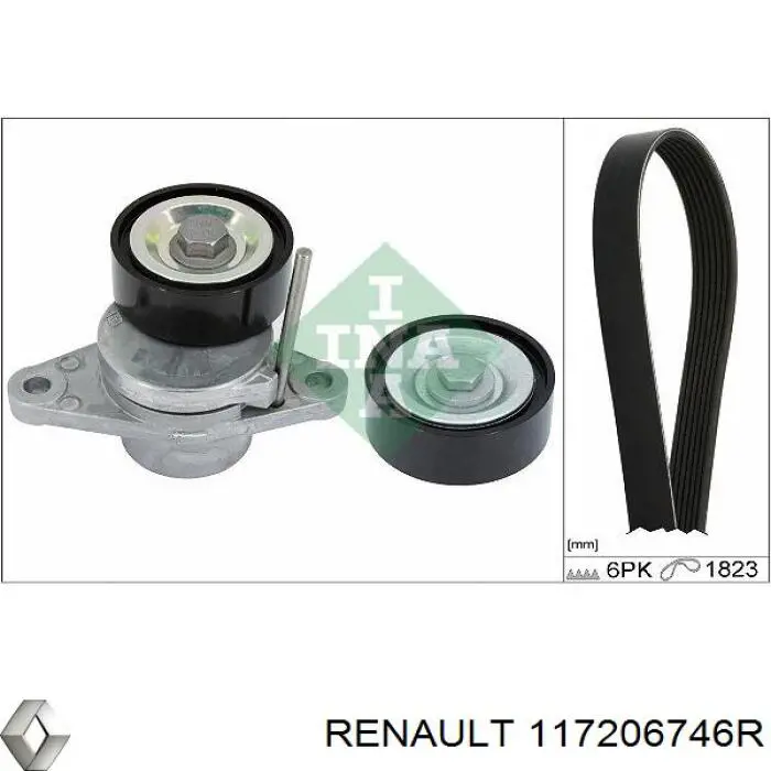 117206746R Renault (RVI) correa de transmision, juego completo