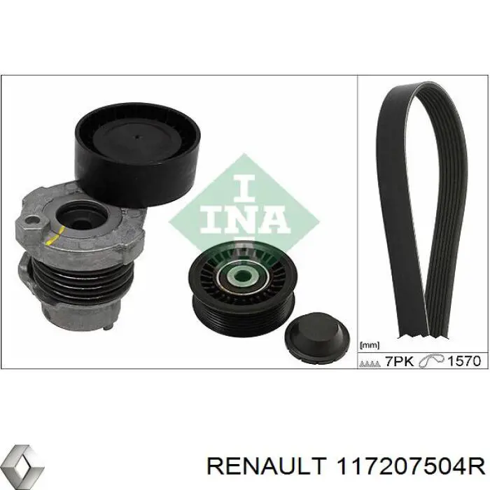 Correa de transmisión trapezoidal Renault (RVI) 117207504R precio, desde 19,18 EUR