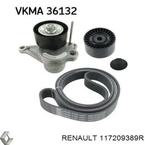 Correa de transmisión, juego Renault (RVI) 117209389R precio, desde 96,92 EUR