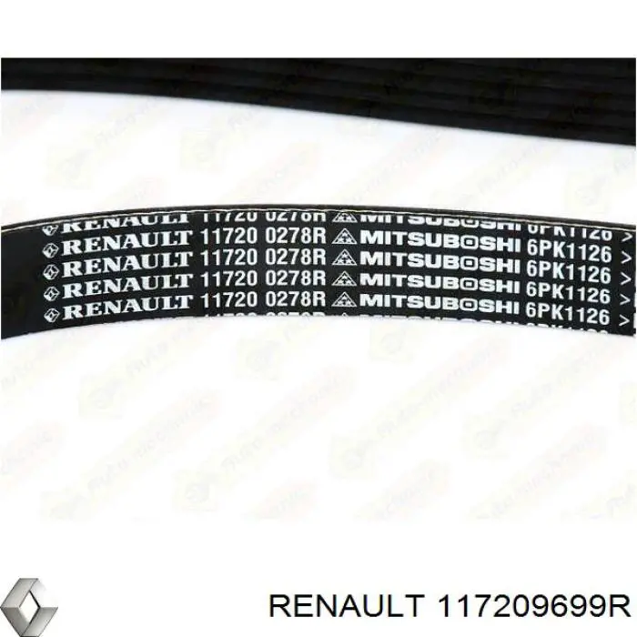 Correa de transmisión, juego Renault (RVI) 117209699R precio, desde 73,23 EUR