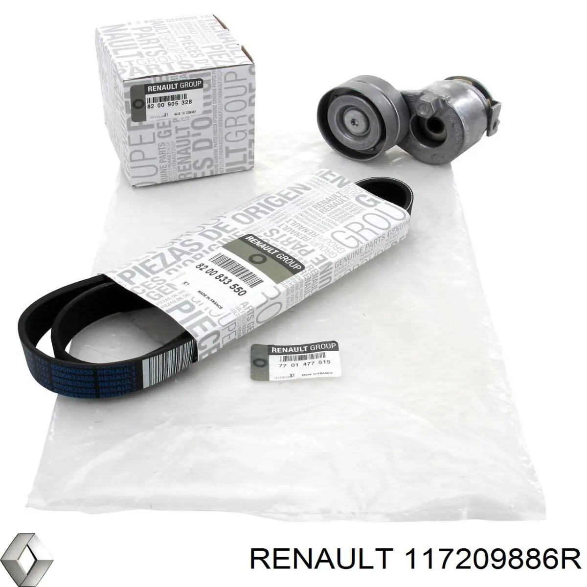117209886R Renault (RVI) Tensor de correa de alternador