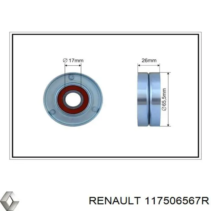 Comprar 117506567R Renault (RVI) Tensor de correa poli V 