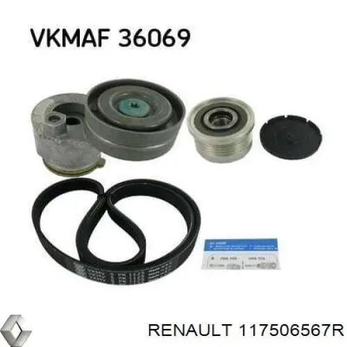 Tensor de la correa trapecial Renault (RVI) 117506567R precio, desde 50,70 EUR