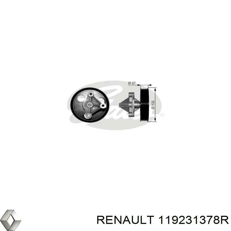 Comprar 119231378R Renault (RVI) Polea inversión/guía, correa poli V