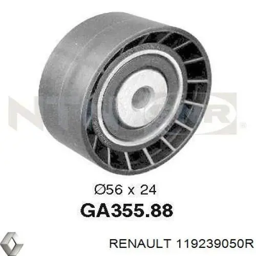 119239050R Renault (RVI) polea tensora, correa poli v