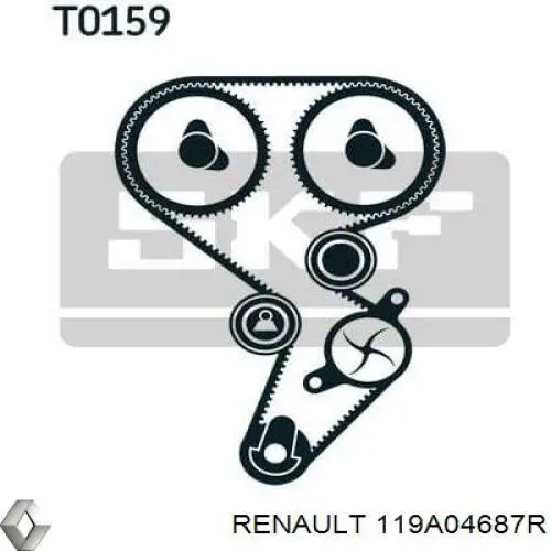 119A04687R Renault (RVI) kit de distribución