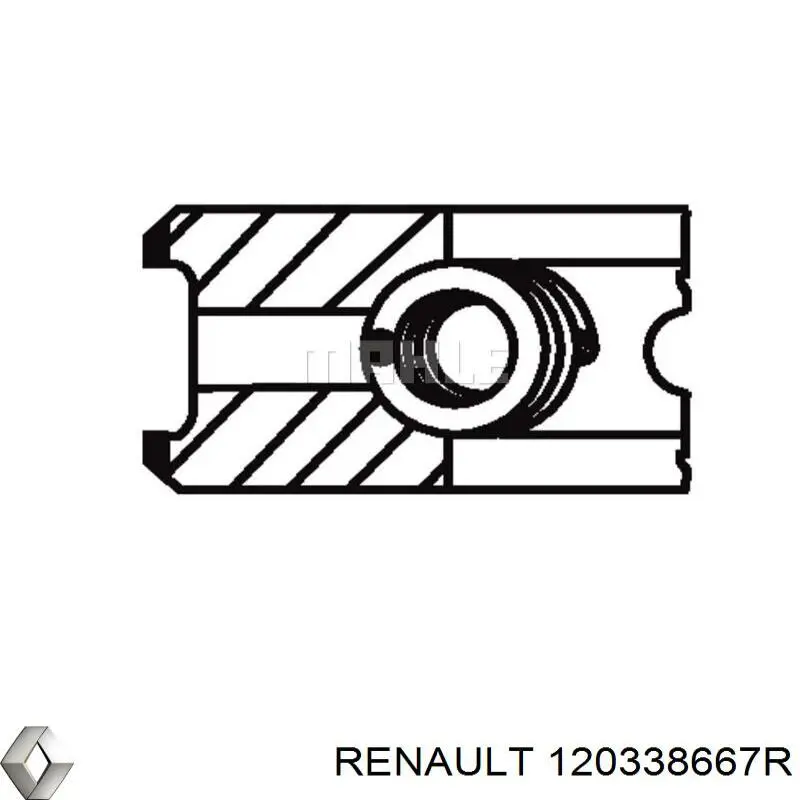 120338667R Renault (RVI) cable de freno de mano trasero izquierdo