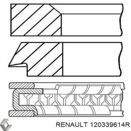 Comprar 120339614R Renault (RVI) Aros de pistón para 1 cilindro, STD