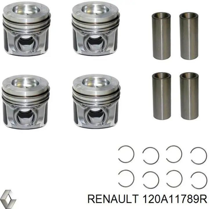 Pistón completo para 1 cilindro, STD para Renault Master (EV, HV, UV)