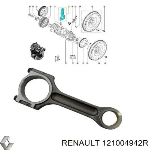 Comprar 121004942R Renault (RVI) Biela