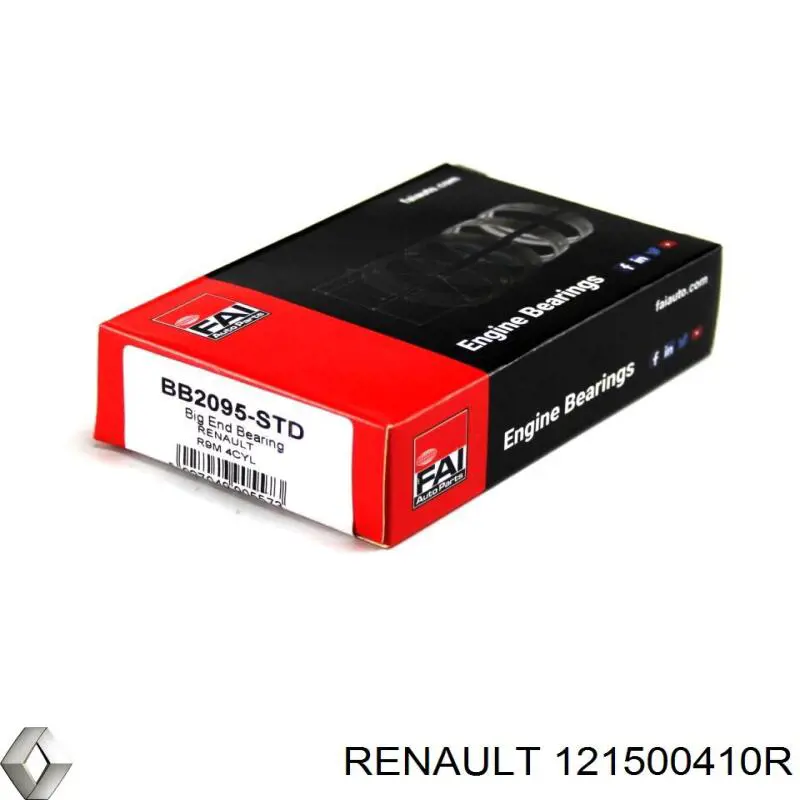 121500410R Renault (RVI) cojinetes de biela