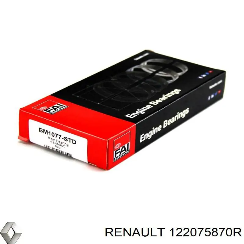 122075870R Renault (RVI) Juego de cojinetes de cigüeñal, estándar, STD