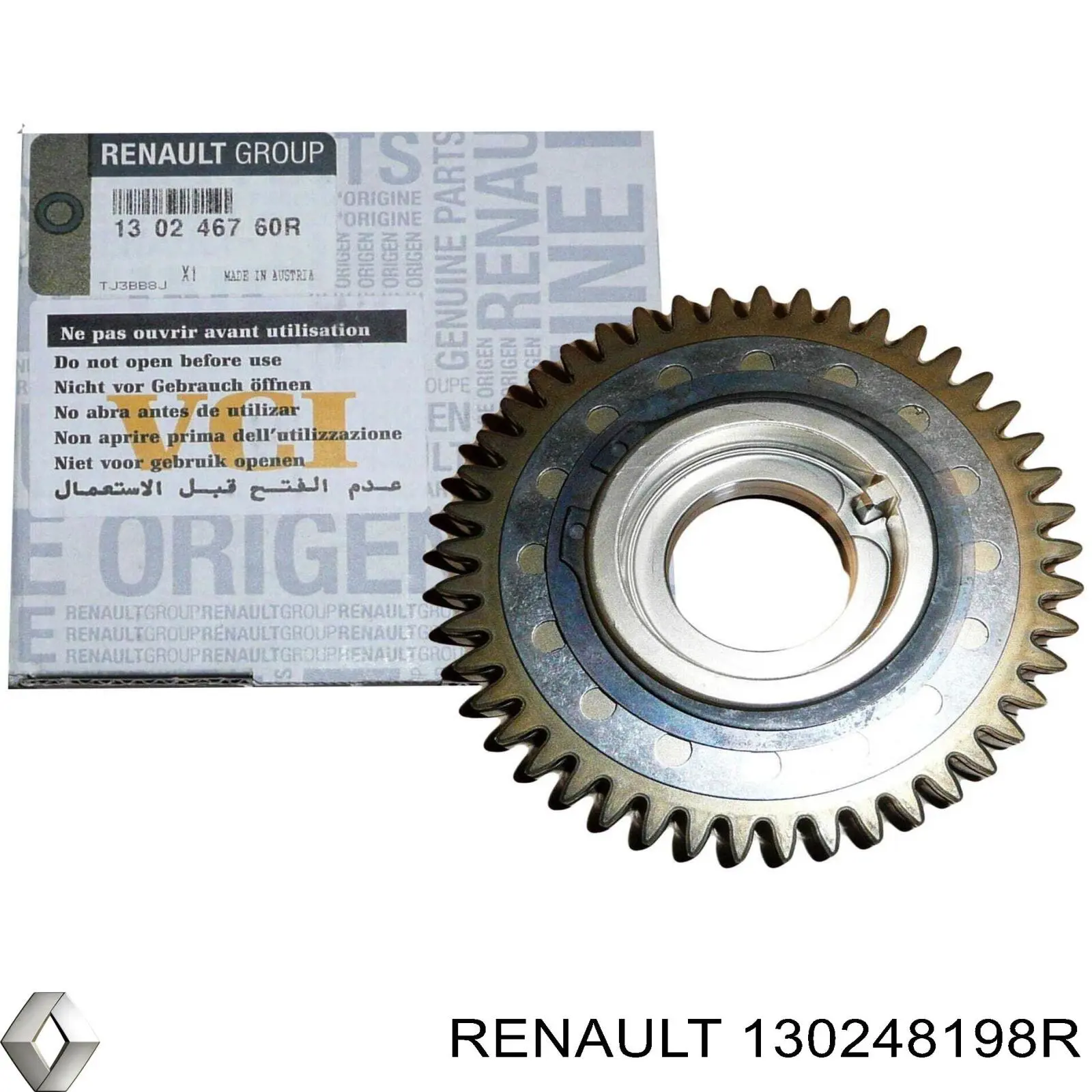 130248198R Renault (RVI) rueda dentada, árbol de levas lado de admisión