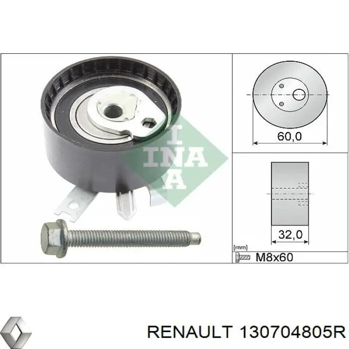 Tensor correa distribución 130704805R Renault (RVI)