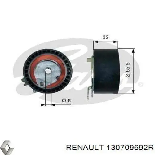 130709692R Renault (RVI) tensor, cadena de distribución